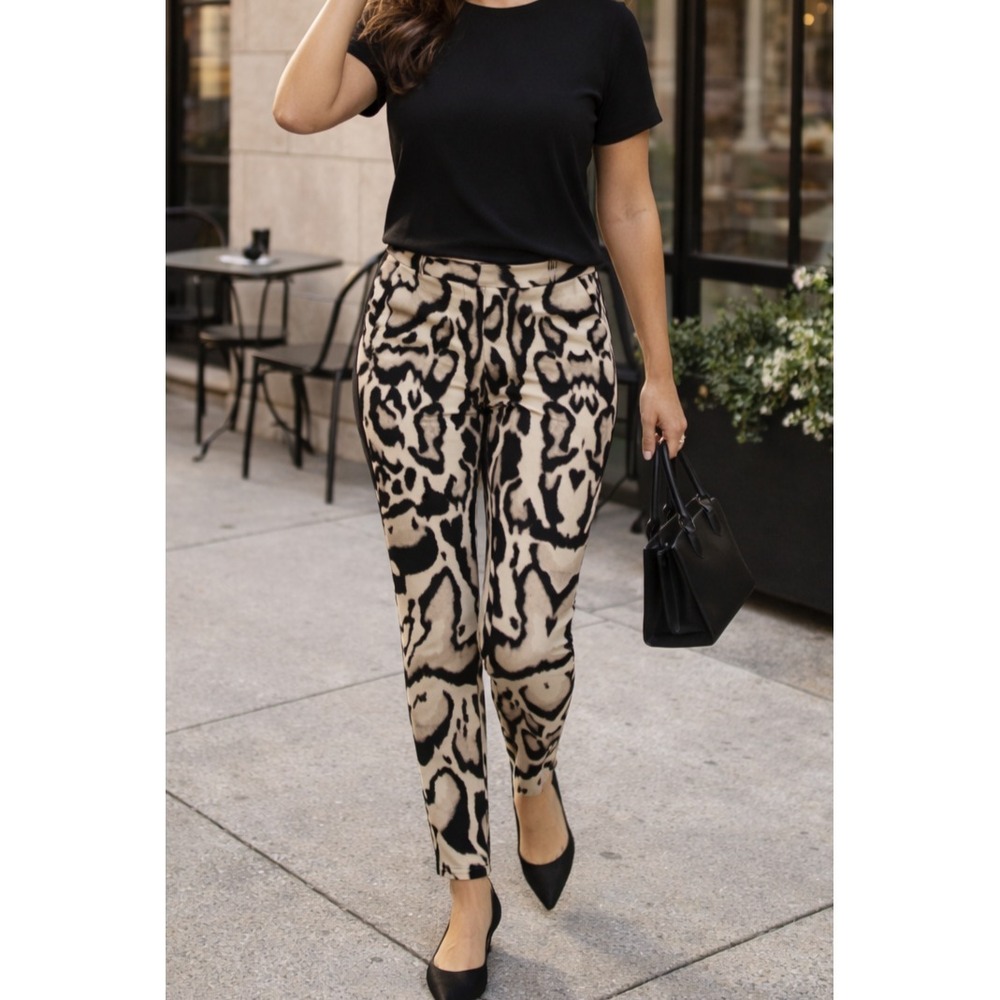 NWT Diane von Furstenberg Womens Travel Statement Mary Pants Size 4 Quiet Luxury